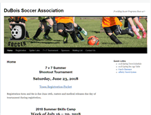 Tablet Screenshot of duboissoccer.com